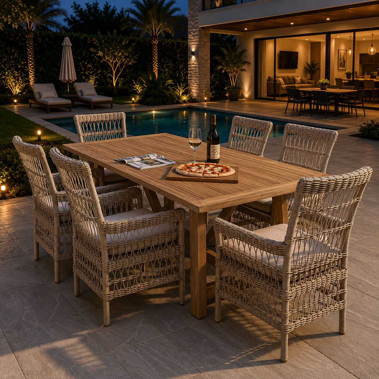 Provence Collection Outdoor Large Dining Table