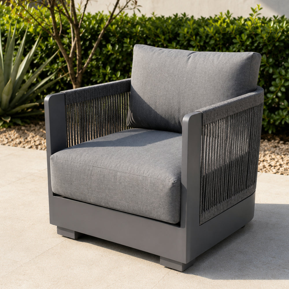 5 Seat Aluminium Rope Lounge Set