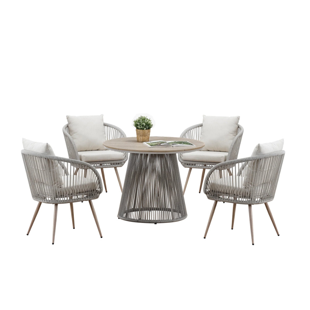 Cove Outdoor Dining Set - Natural - 4 Seater