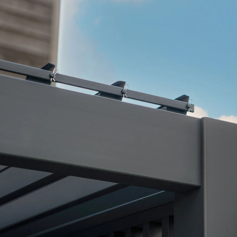 Legacy Aluminium Metal Pergola in Graphite Grey - 3.0m x 3.0m Free Standing