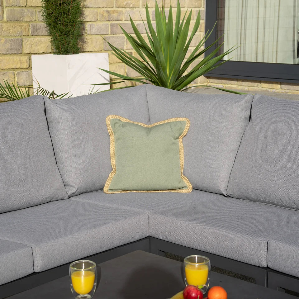 Vogue Aluminium Large Corner Aluminium Lounging Set in Graphite Grey
