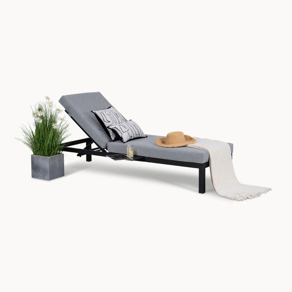 Maxwell Aluminium Sun Lounger in Graphite Grey