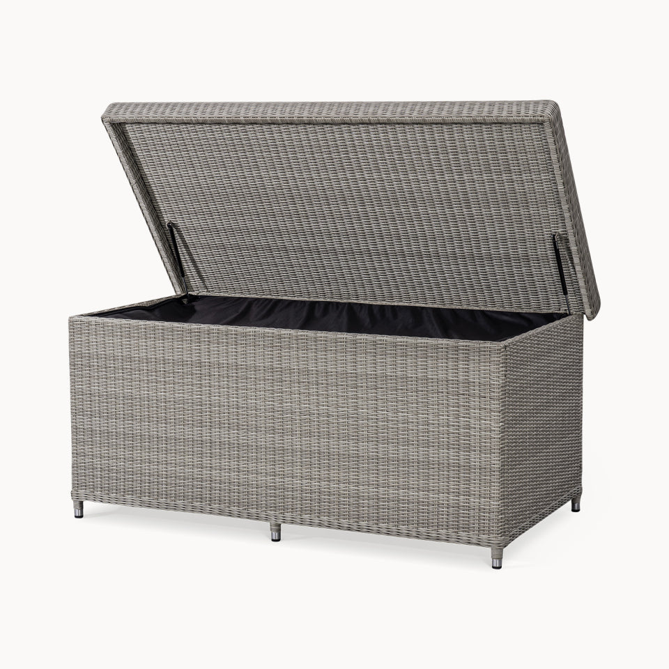 Large Talia Rattan Storage Box in White Wash