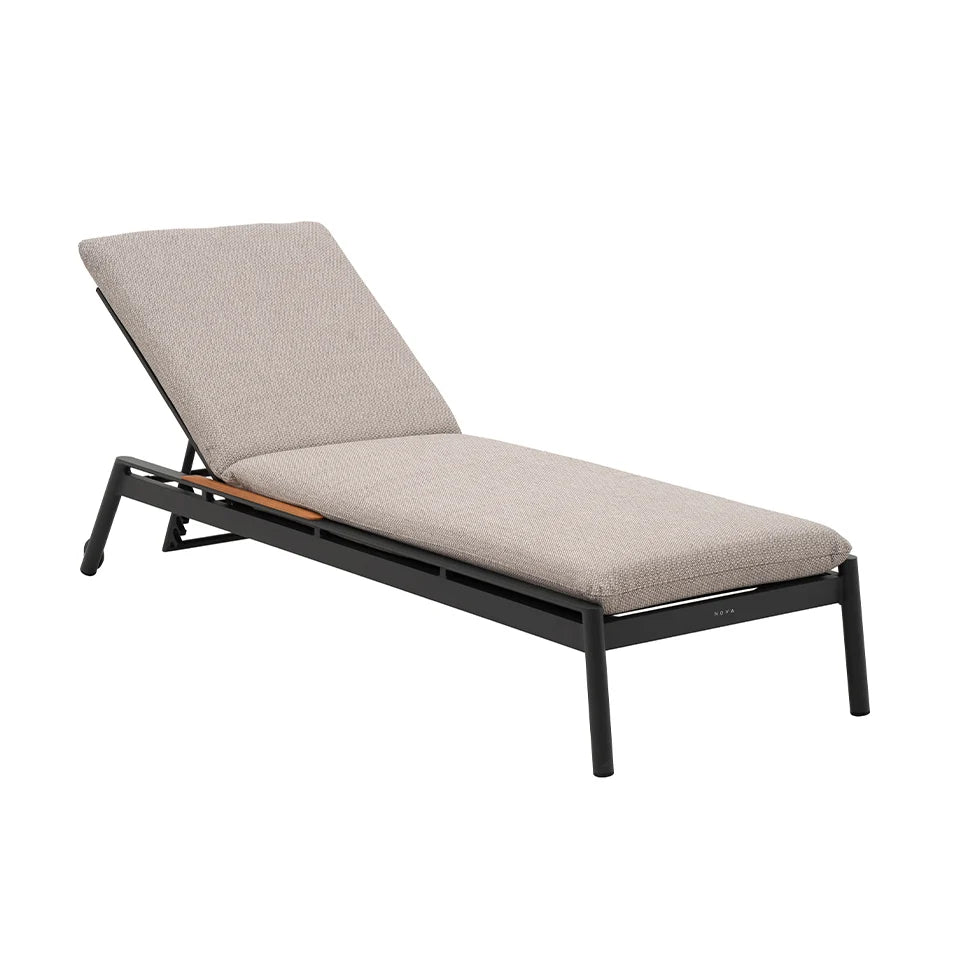 Monti Aluminium Wood Sun Lounger in Graphite Grey