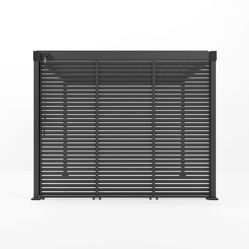 Proteus Lite Metal Louvre Side Panel - 1.0m x Single Panel in Graphite Grey