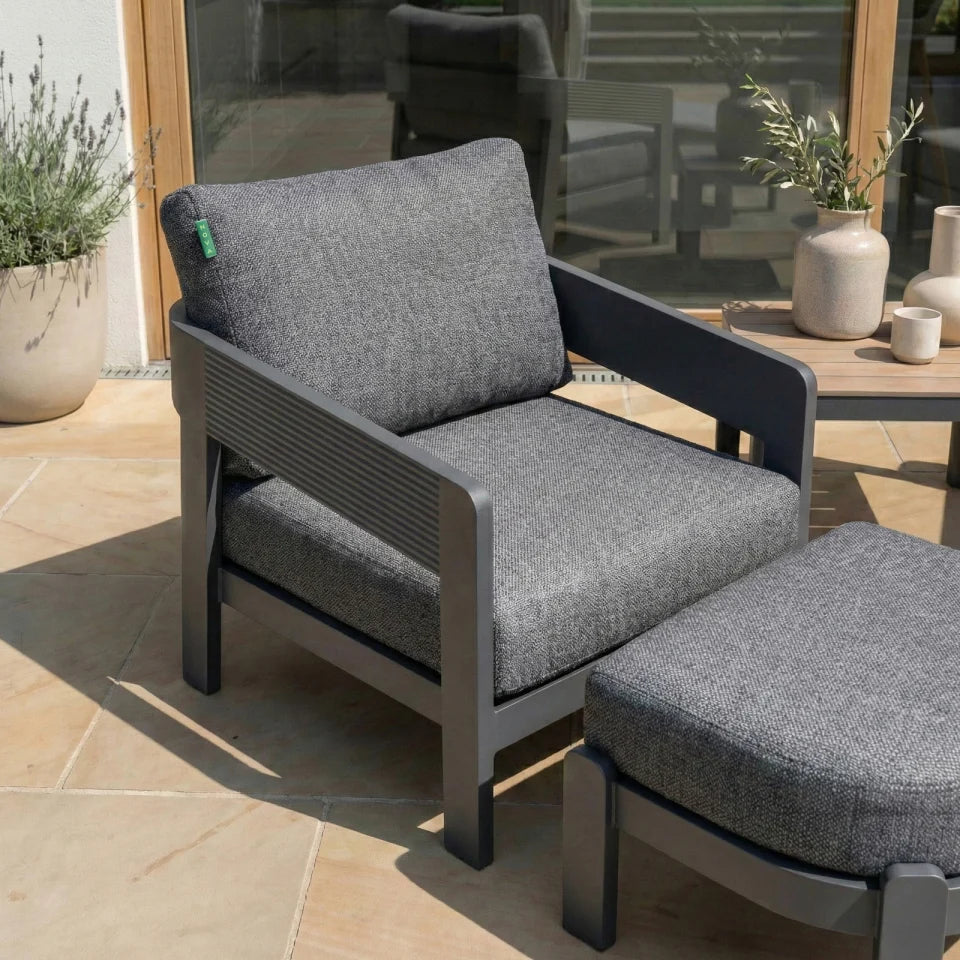 Millie Aluminium 5 Piece Lounging Set in Graphite Grey