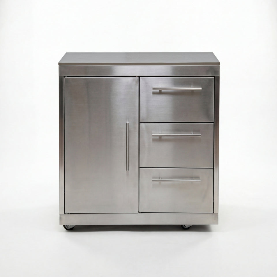 Stanley Outdoor Kitchen Cupboard & Drawer Modular Unit - Stainless Steel