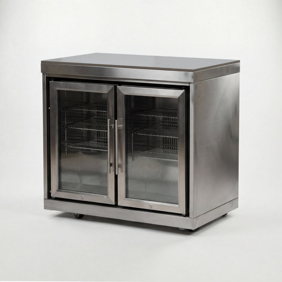 Stanley Outdoor Kitchen Double Fridge Unit - Stainless Steel