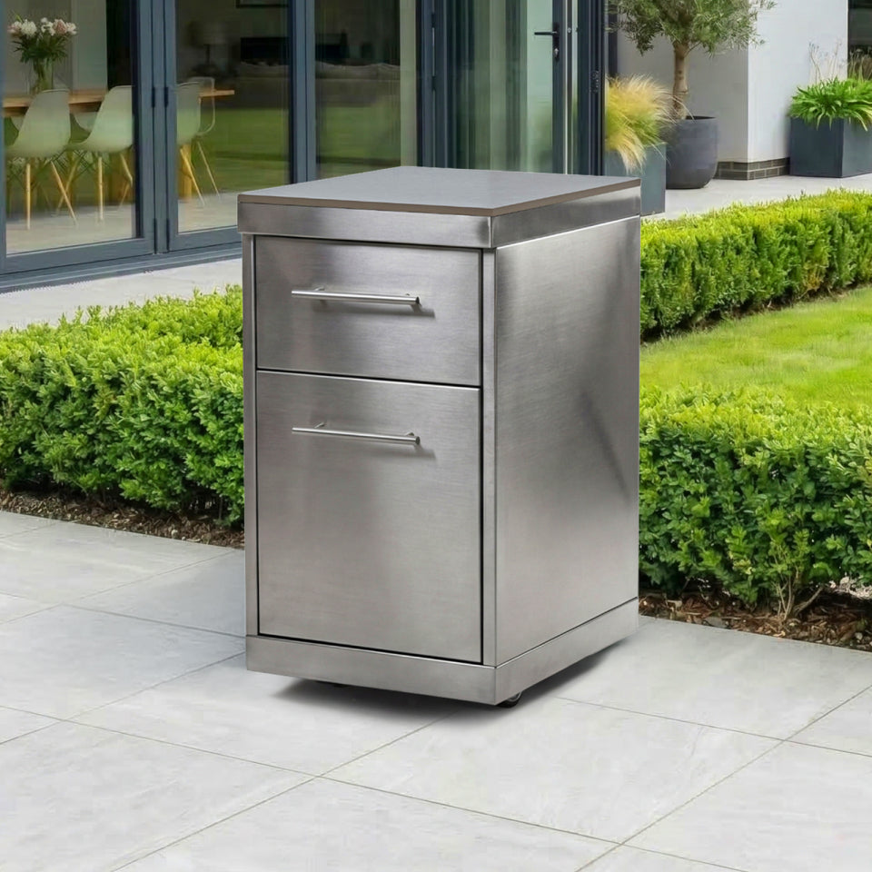 Stanley Outdoor Kitchen Double Drawer Modular Unit - Stainless Steel