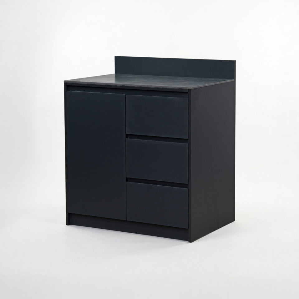 Oakley Outdoor Kitchen Cupboard & Triple Drawer Modular Unit - Graphite Grey