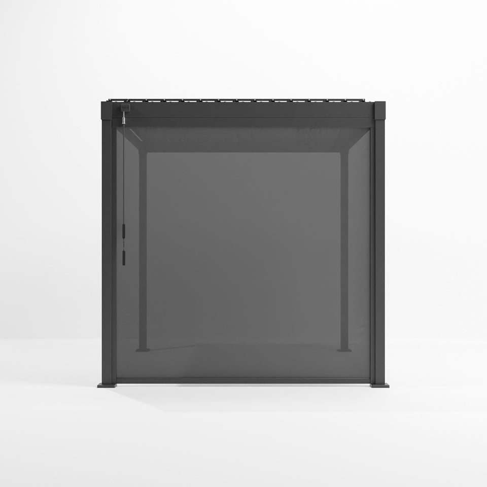 Shadow Texteline Side Screen - 2.4m in Graphite Grey