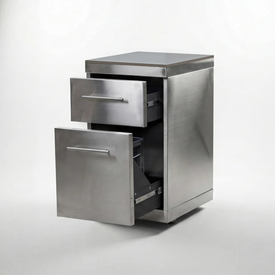 Stanley Straight Outdoor Kitchen Kamado Charcoal BBQ K1940-A - Stainless Steel