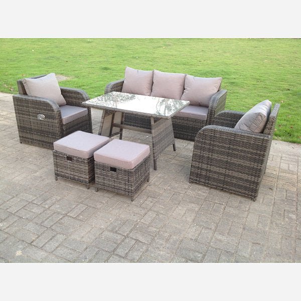 Rattan Reclining Dining Set