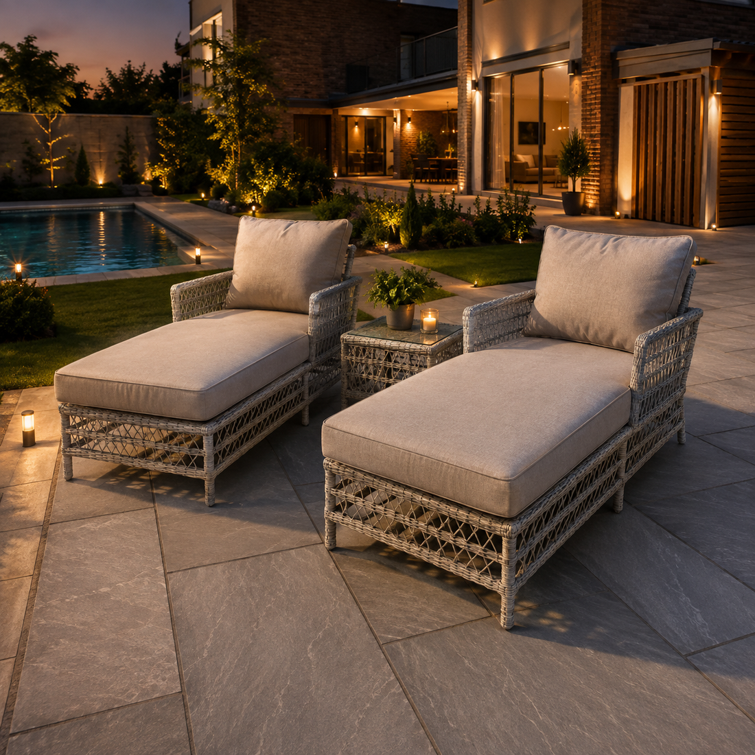 Provence Collection Outdoor Sun Lounger Set