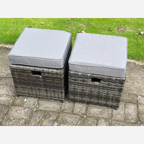 8 Seat Rattan Garden Furniture Corner Sofa Dining Sets Outdoor Patio With Stools
