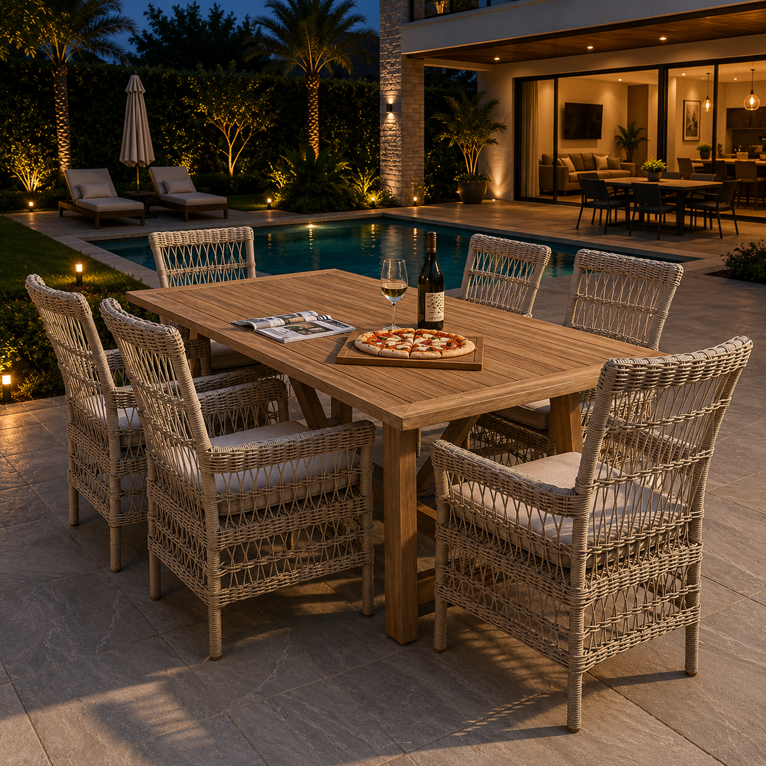 Provence Collection Outdoor Large Dining Table