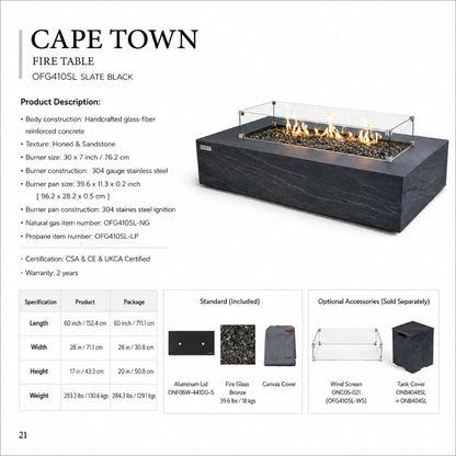 Cape Town Fire Table