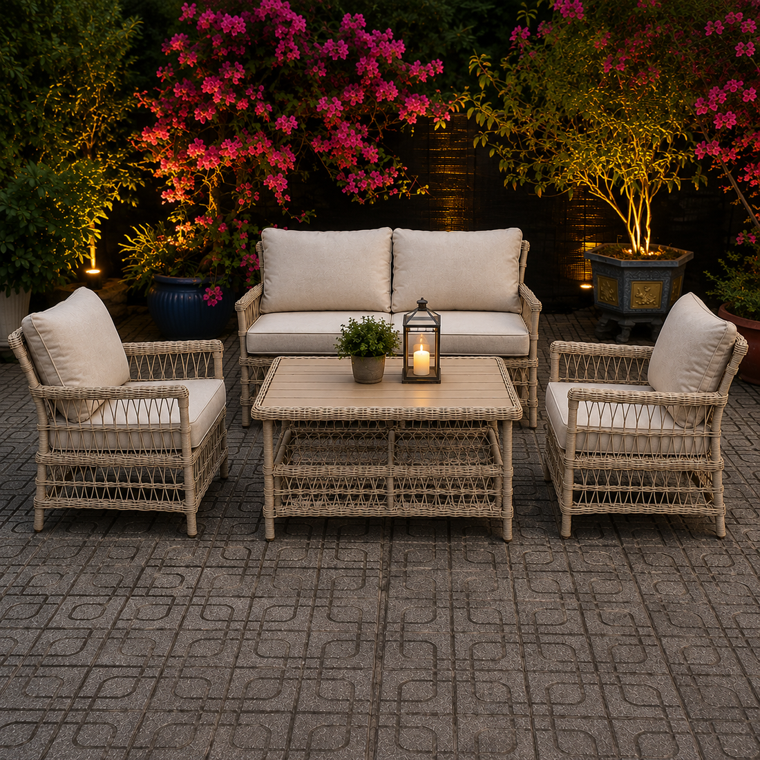 Provence Collection Outdoor 4 Seater Lounge Set