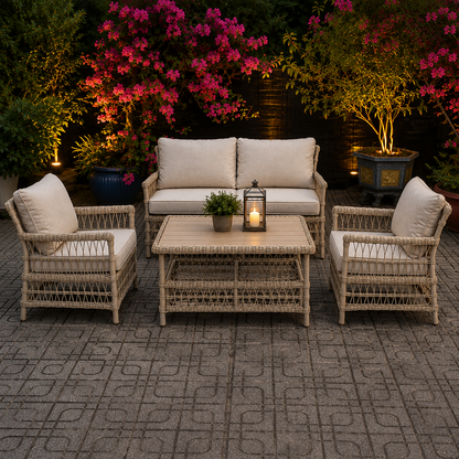 Provence Collection Outdoor 4 Seater Lounge Set