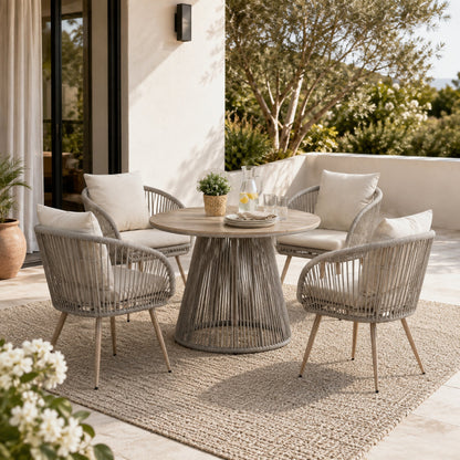 Cove Outdoor Dining Set - Natural - 4 Seater