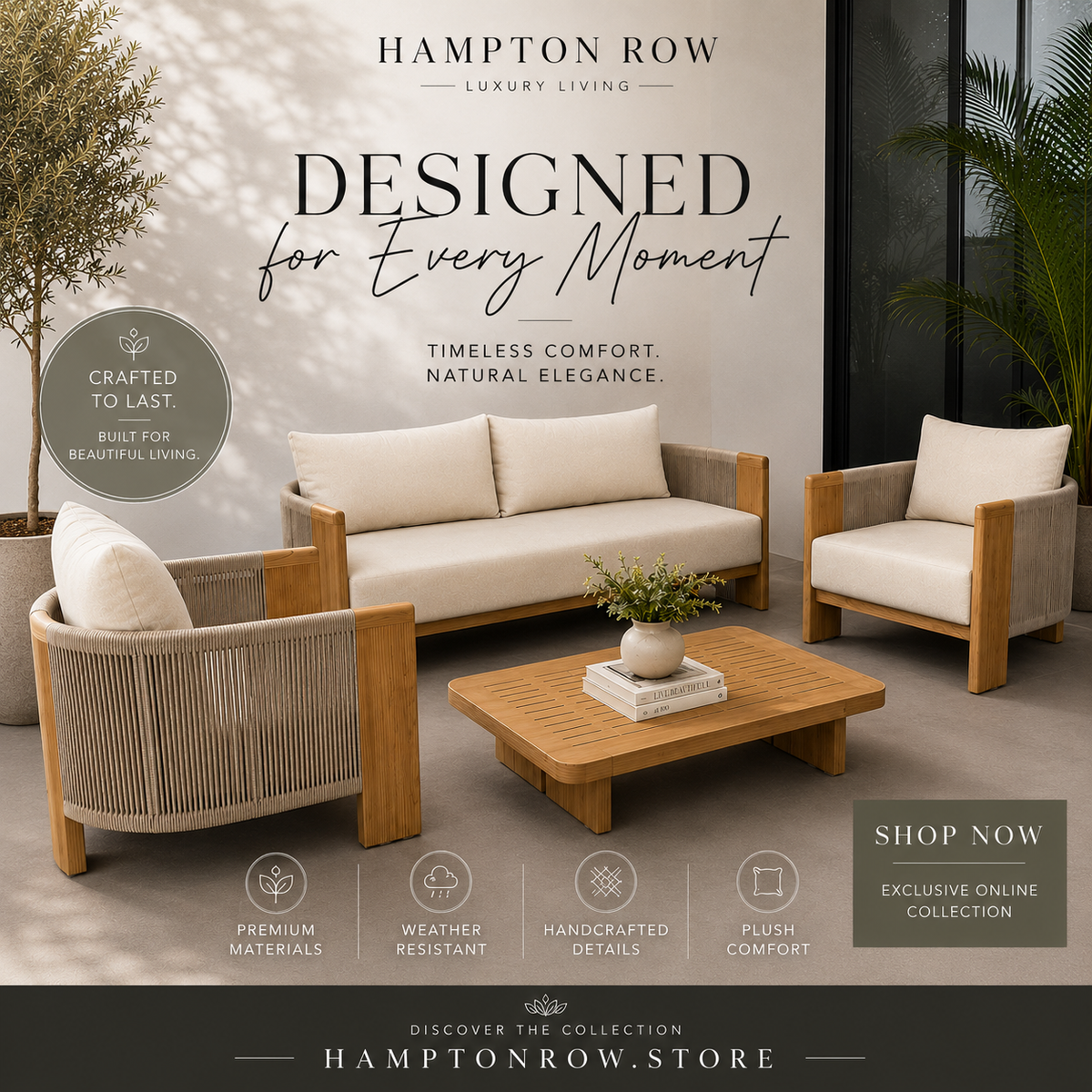 The Teak &amp; Rope Lounge Set