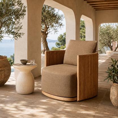 Juno Swivel Lounge Chair Teak