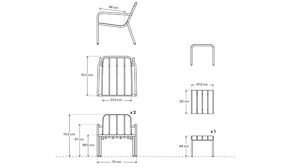 Garden Chair Set 01