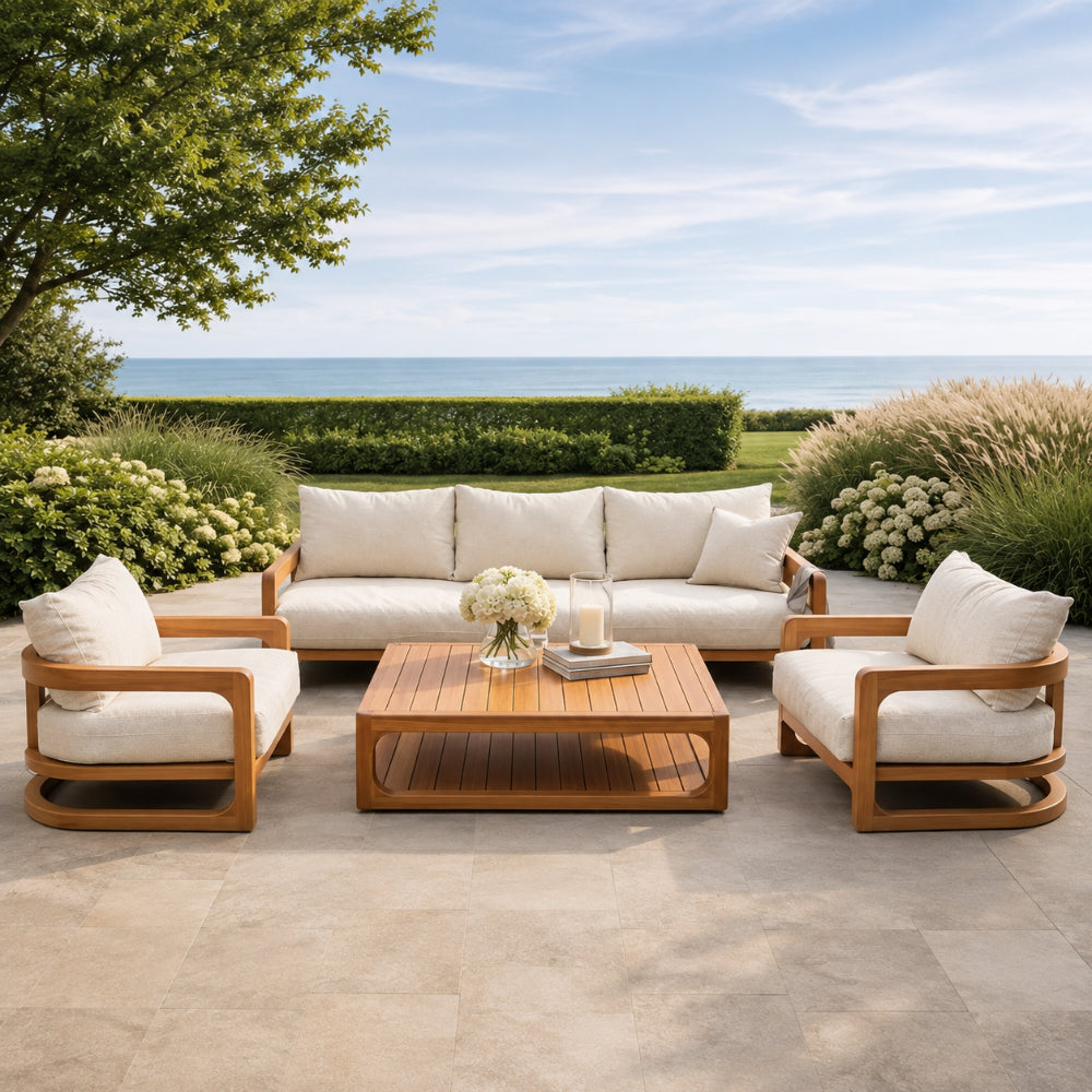 The Montauk Teak Lounge Set | Free Cover