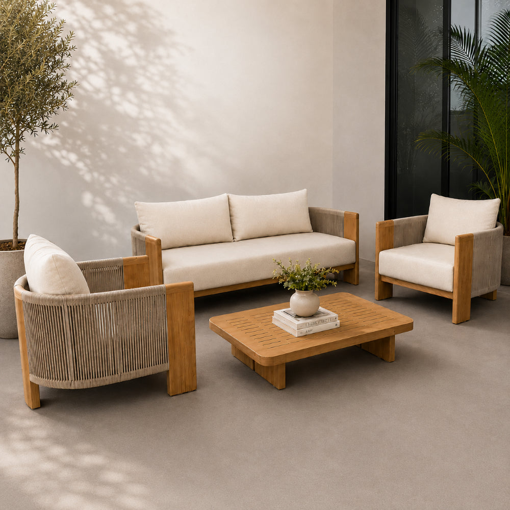 The Teak &amp; Rope Lounge Set