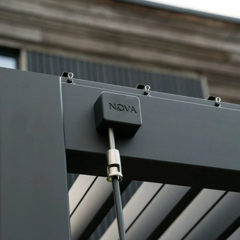 Legacy Aluminium Metal Pergola in Graphite Grey - 3.0m x 3.0m Free Standing