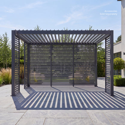 Proteus Metal Pergola in Graphite Grey - 6.0m x 3.0m Free Standing