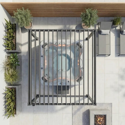Shadow Metal Pergola in Graphite Grey - 2.4m x 3.0m Free Standing