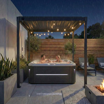Shadow Metal Pergola in Graphite Grey - 2.4m x 3.0m Free Standing