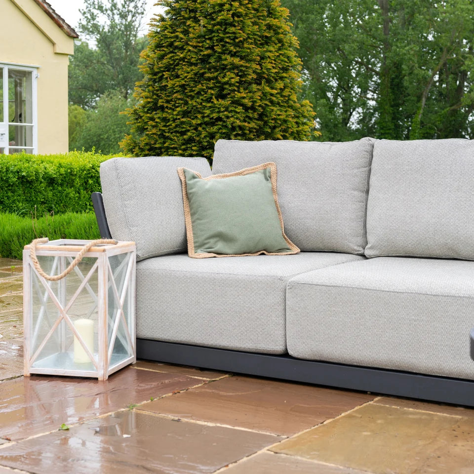 Jude Rope Aluminium Corner Sofa Lounging Set in Dove Grey