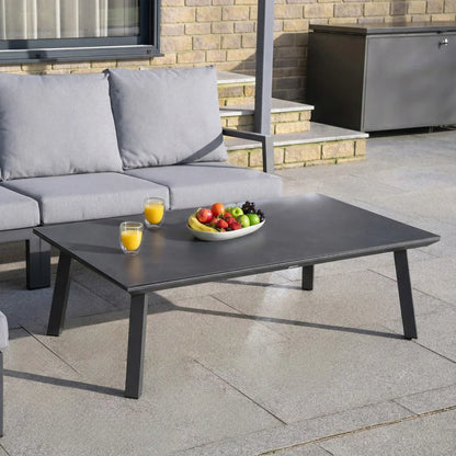 Vogue Aluminium Large Corner Aluminium Lounging Set in Graphite Grey