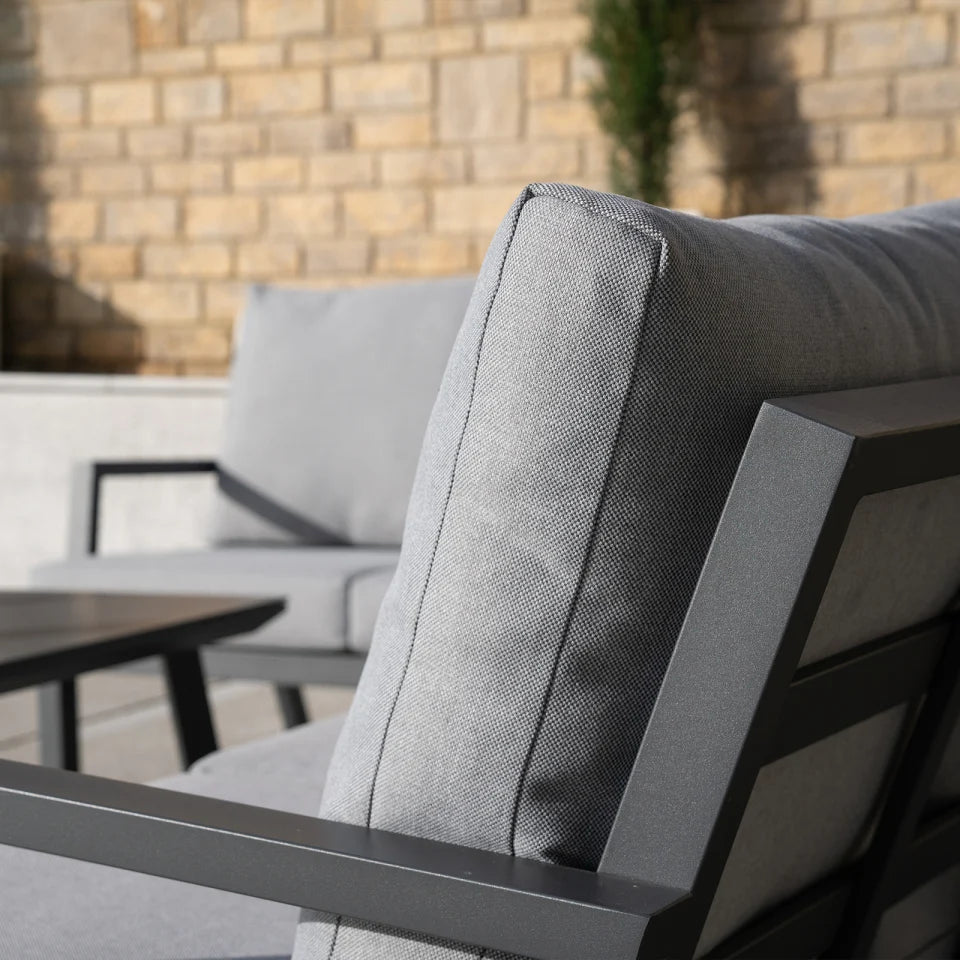 Vogue Aluminium Large Corner Aluminium Lounging Set in Graphite Grey