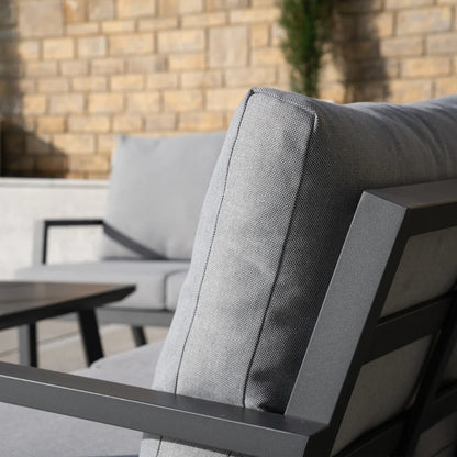Vogue Aluminium Large Corner Aluminium Lounging Set in Graphite Grey