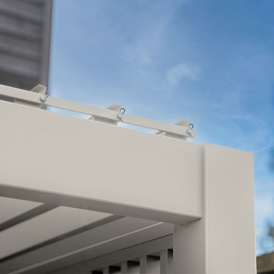 Legacy Aluminium Metal Pergola in Pebble - 4.0m x 3.0m Free Standing
