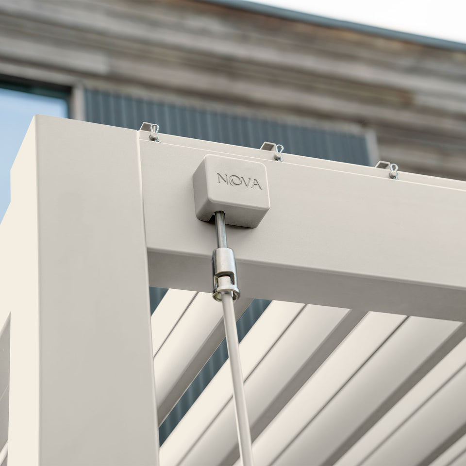 Legacy Aluminium Metal Pergola in Pebble - 4.0m x 3.0m Free Standing