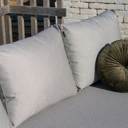 Sophia Rattan Aluminium 3 Seater Chaise Sofa Lounging Set in Mottled Grey