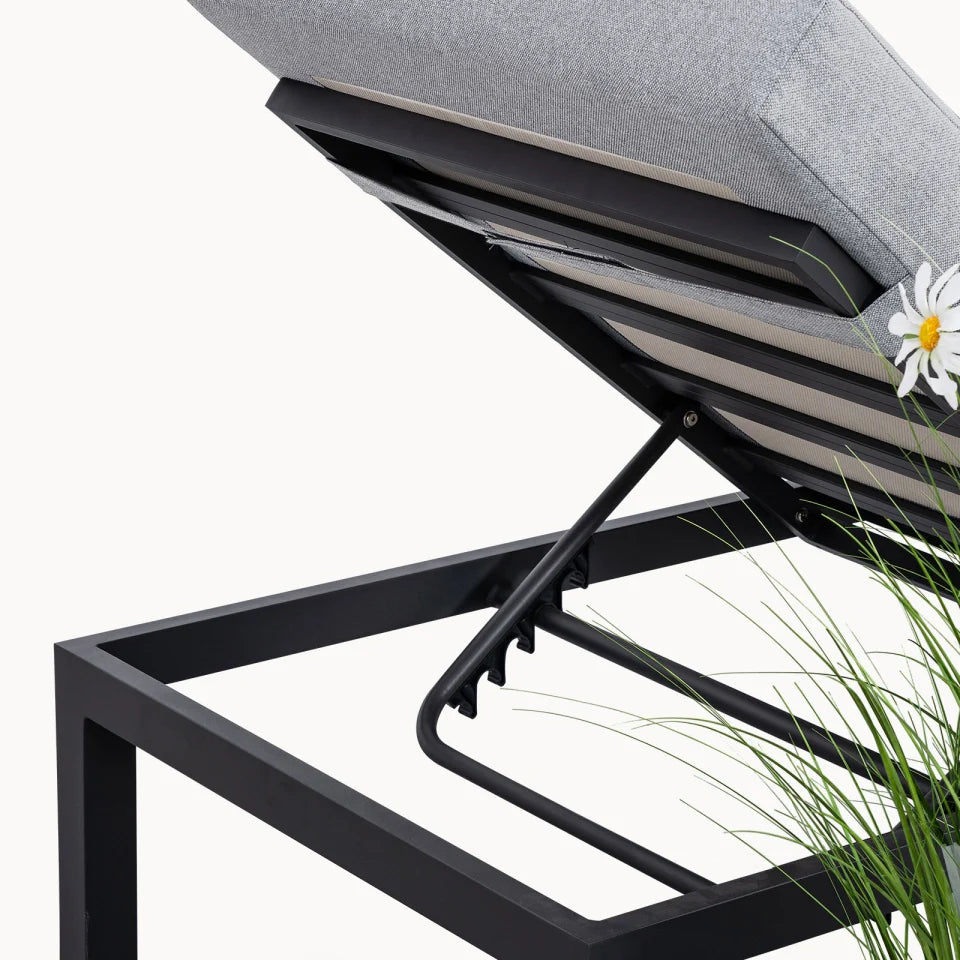 Maxwell Aluminium Sun Lounger in Graphite Grey
