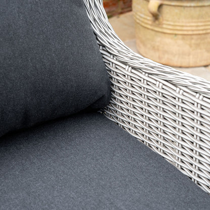 Talia Rattan Corner Sofa Lounging Set in White Wash