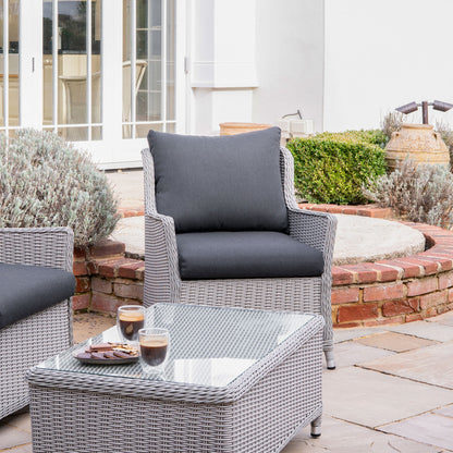 Talia Rattan 2 Seater Sofa Lounging Set in White Wash