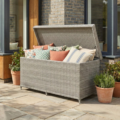 Large Talia Rattan Storage Box in White Wash