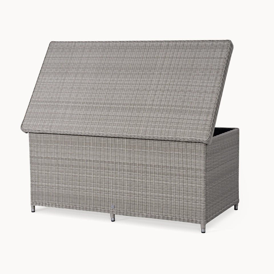 Large Talia Rattan Storage Box in White Wash
