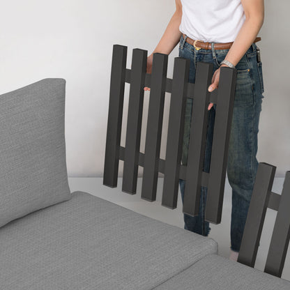Bryson Aluminium Wood Large Corner Sofa Lounging Set in Graphite Grey