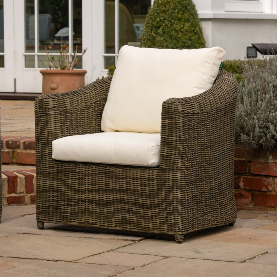 Isabella Rattan 2 Seater Sofa Lounging Set in Dark Sand