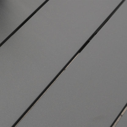 Macey 6 Seat Aluminium Dining Set - Rectangular Table in Graphite Grey