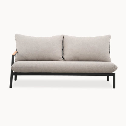 Monti Aluminium Wood Corner Sofa Lounging Set in Graphite Grey