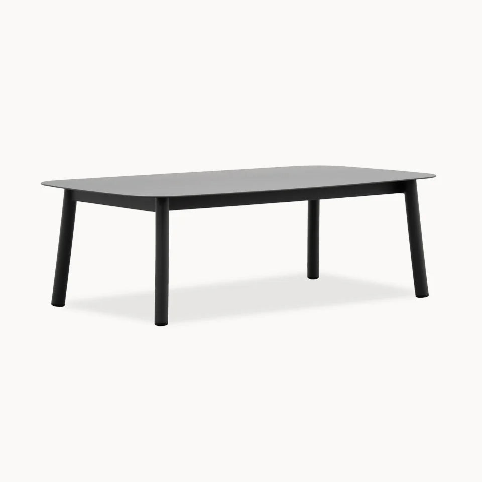 Monti Aluminium Wood 2 Seater Sofa Lounging Set in Graphite Grey